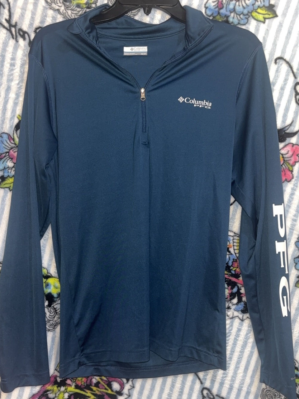 Columbia Navy Long-Sleeve Half-Zip Performance Top